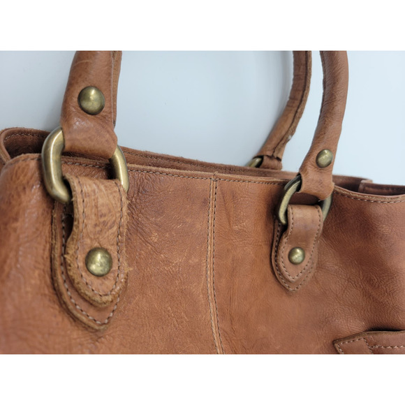 Madi Pelleteria Genuine Leather Brown Hobo Shoulder Handbag Straps - Picture 12 of 16